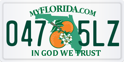 FL license plate 0475LZ