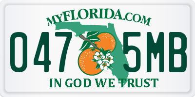 FL license plate 0475MB