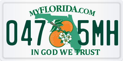 FL license plate 0475MH