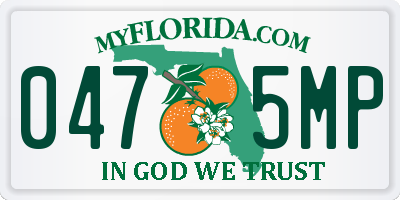 FL license plate 0475MP