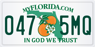 FL license plate 0475MQ