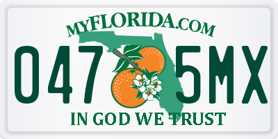 FL license plate 0475MX