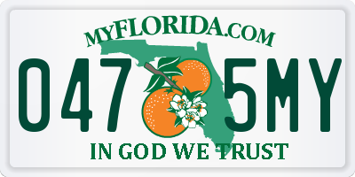 FL license plate 0475MY