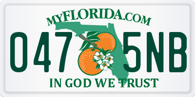 FL license plate 0475NB
