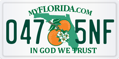 FL license plate 0475NF