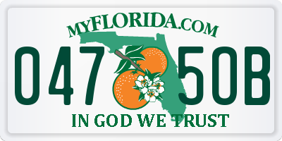 FL license plate 0475OB