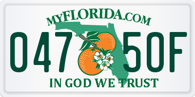 FL license plate 0475OF