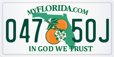 FL license plate 0475OJ
