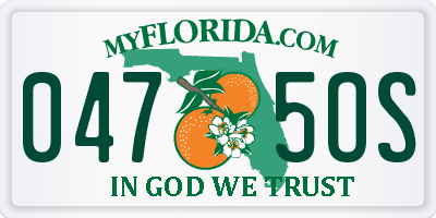 FL license plate 0475OS