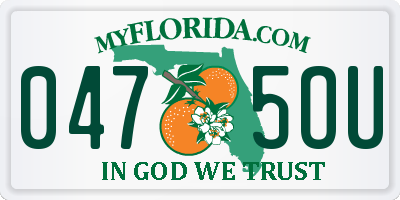 FL license plate 0475OU