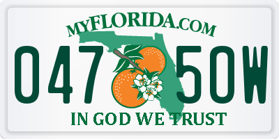 FL license plate 0475OW