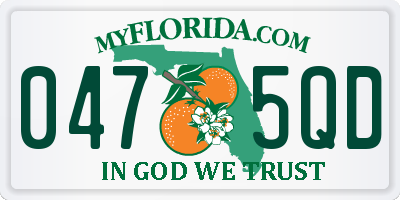 FL license plate 0475QD