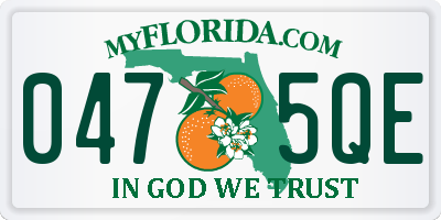 FL license plate 0475QE