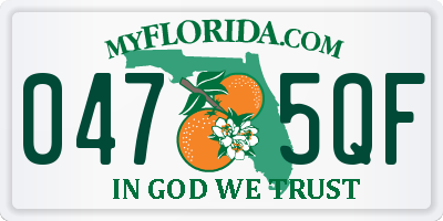 FL license plate 0475QF