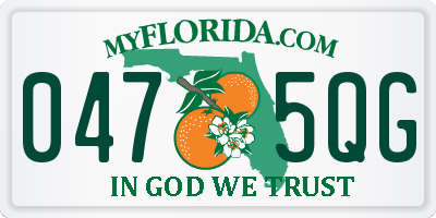 FL license plate 0475QG