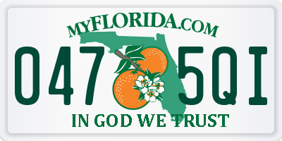 FL license plate 0475QI