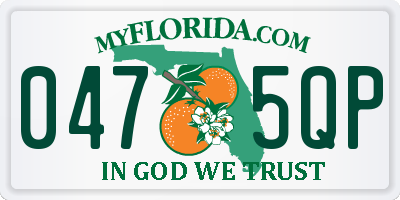 FL license plate 0475QP