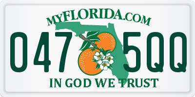 FL license plate 0475QQ