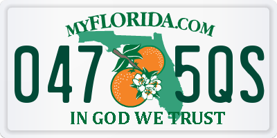 FL license plate 0475QS