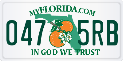 FL license plate 0475RB