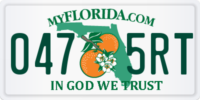 FL license plate 0475RT