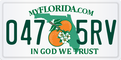 FL license plate 0475RV