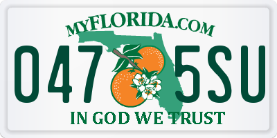FL license plate 0475SU