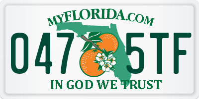 FL license plate 0475TF