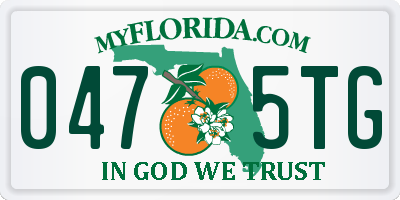 FL license plate 0475TG