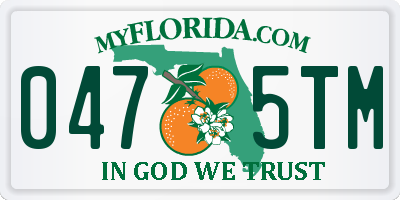 FL license plate 0475TM