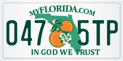 FL license plate 0475TP