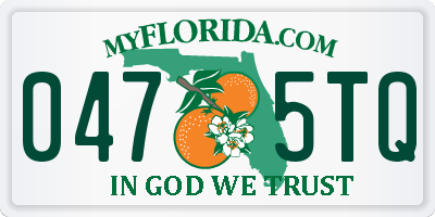 FL license plate 0475TQ