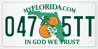 FL license plate 0475TT