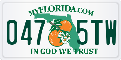 FL license plate 0475TW