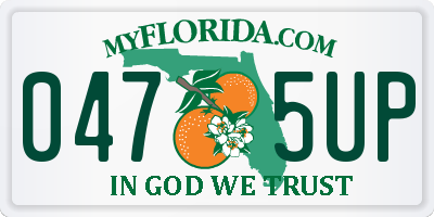 FL license plate 0475UP