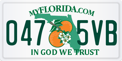 FL license plate 0475VB