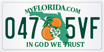 FL license plate 0475VF