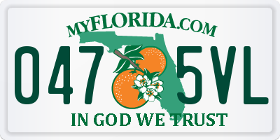 FL license plate 0475VL