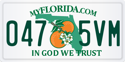 FL license plate 0475VM