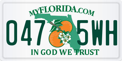 FL license plate 0475WH