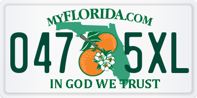 FL license plate 0475XL
