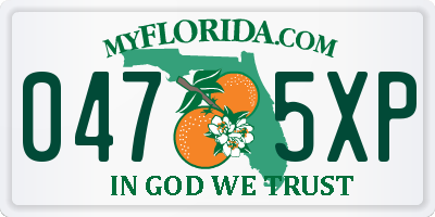 FL license plate 0475XP