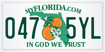 FL license plate 0475YL
