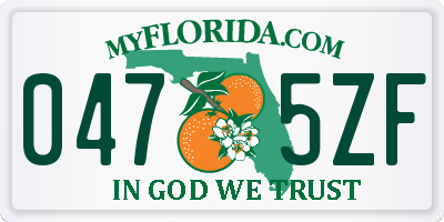 FL license plate 0475ZF