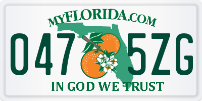 FL license plate 0475ZG