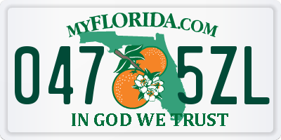 FL license plate 0475ZL