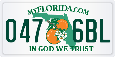 FL license plate 0476BL