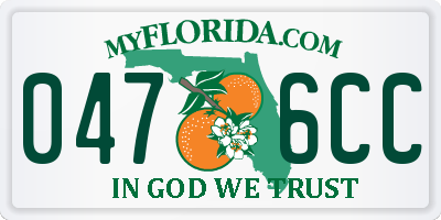 FL license plate 0476CC