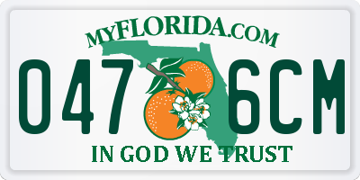 FL license plate 0476CM