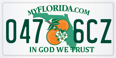 FL license plate 0476CZ